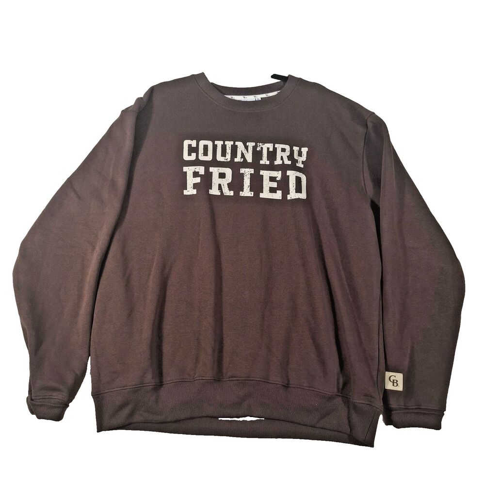 Cracker Barrel Brown "Country Fried" Sweatshirt-Men's SZ XL